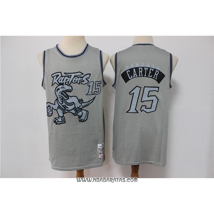 Camiseta Toronto Raptors Vince Carter #15 Mitchell & Ness 1994-95 Gris